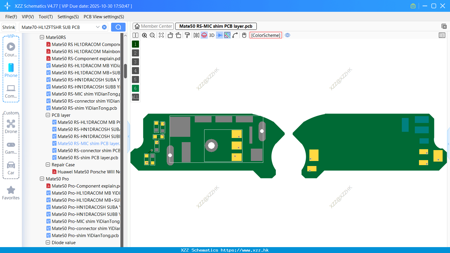 Huawei Mate50 RS-MIC Shim PCB Layer